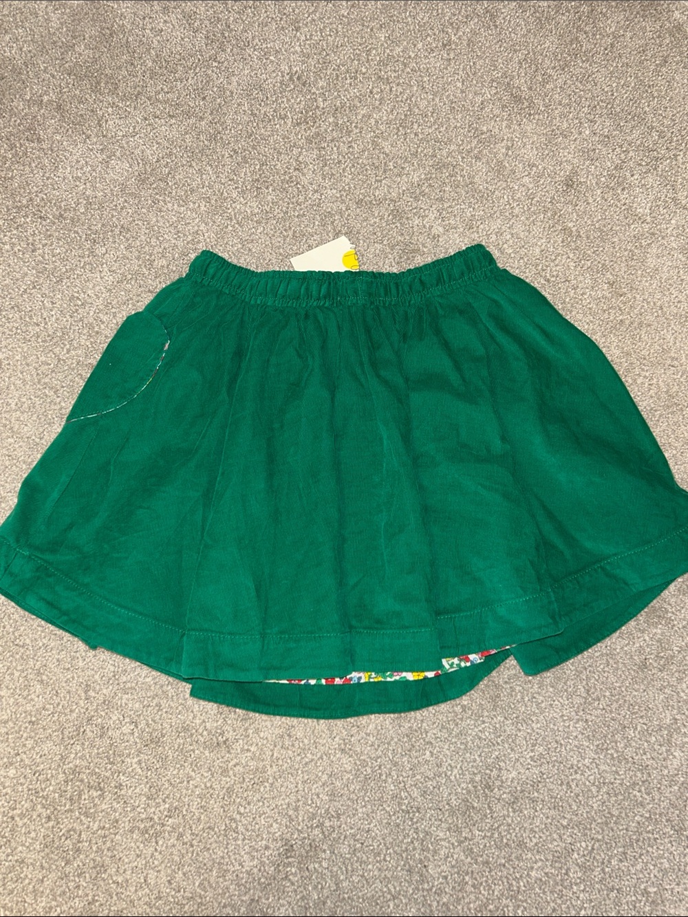 NWT Mini Boden Highland Green Girls' Flared Skirt with Elastic Waist size 11-12Y - Picture 2 of 7
